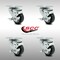 Service Caster 3.5 Inch SS Thermoplastic Rubber Swivel Top Plate Caster Set with Brake SCC SCC-SS20S3514-TPRB-TLB-4 - alternate 2